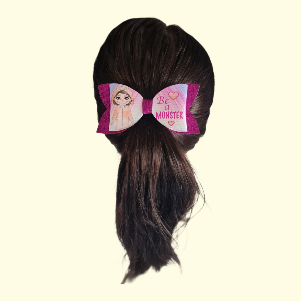 Labubu Be A Monster Brunette Hair Bow
