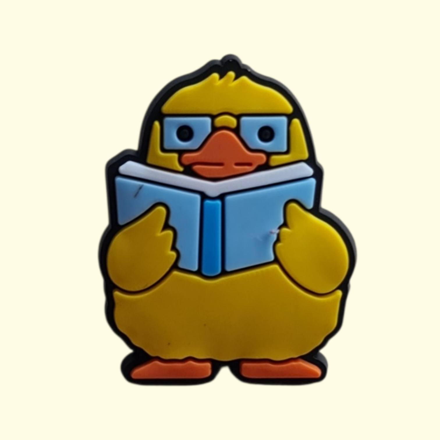 Duck Reading Book Pin Badge