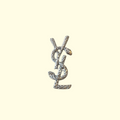 Silver Bling Designer YSL Crocs Charms x1