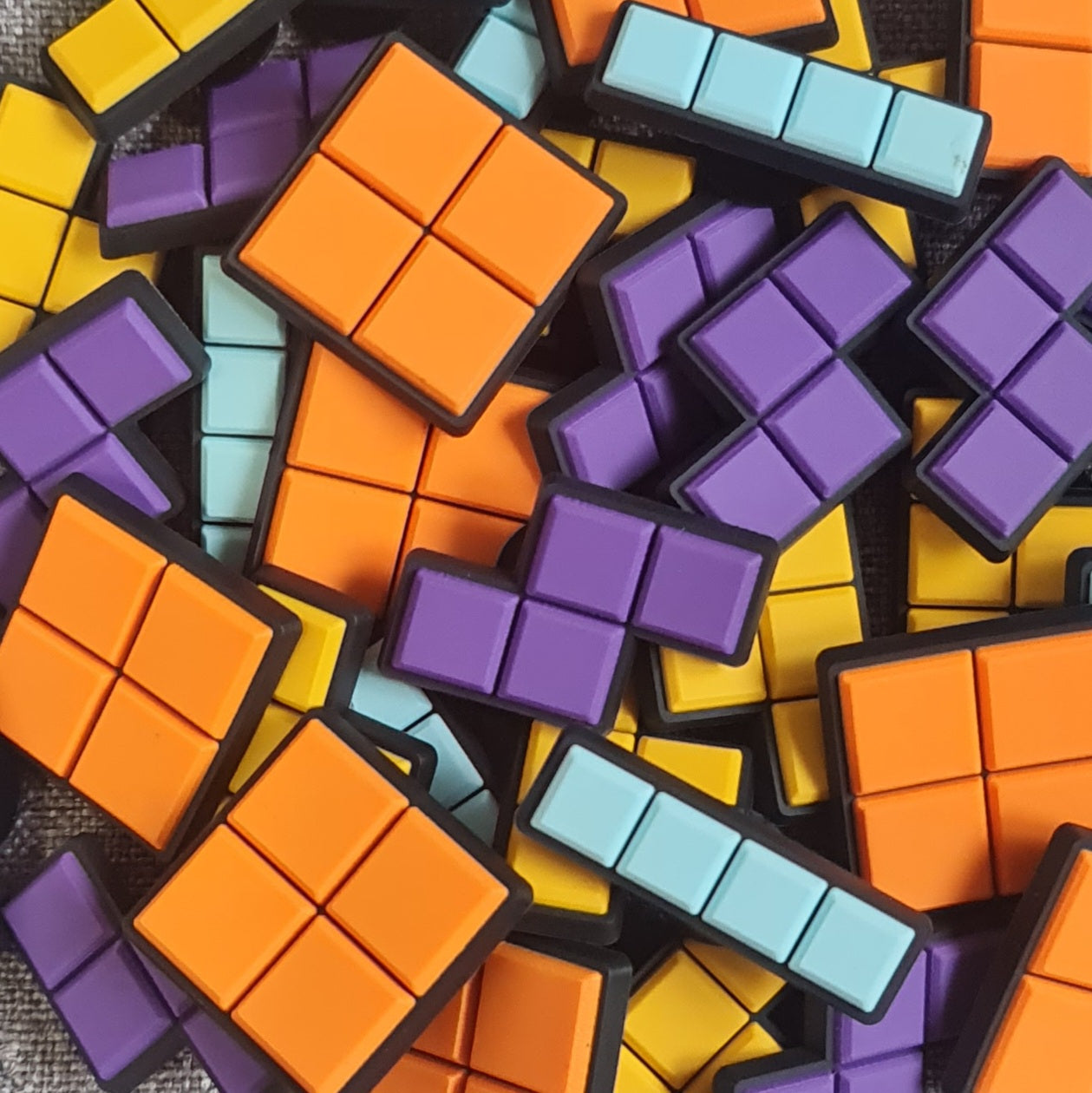 Tetris Crocs Charms x4