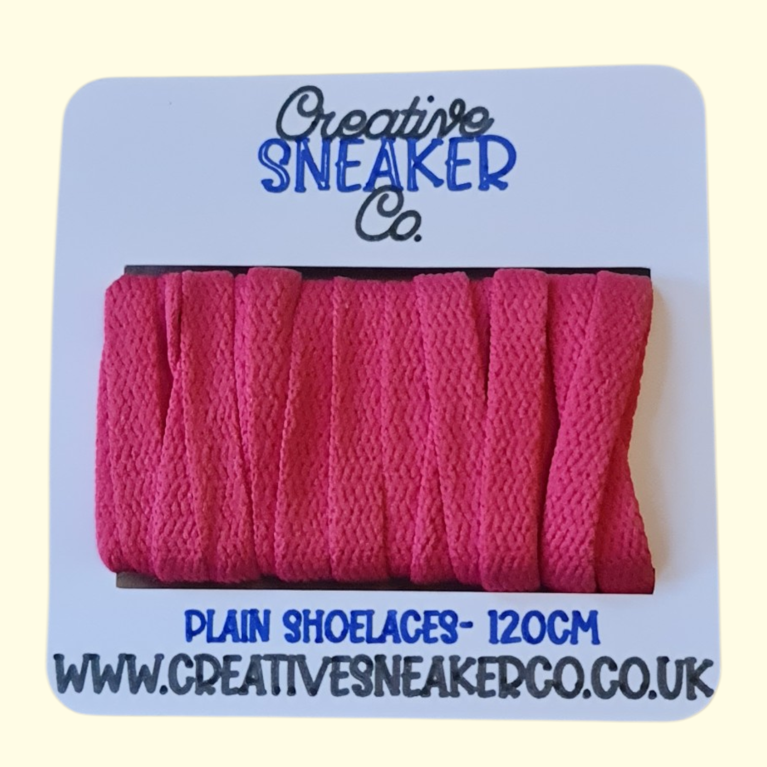 Flat Shoelaces 120cm Bright Pink