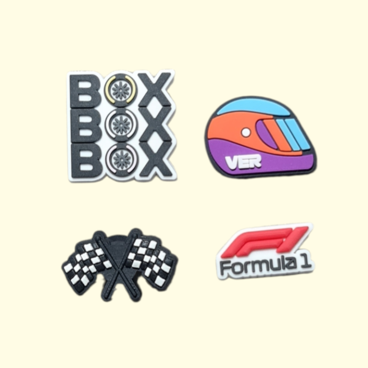 Formula 1 Verstappen Crocs Charms x4