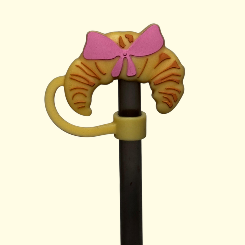 Croissant Bow Straw Topper