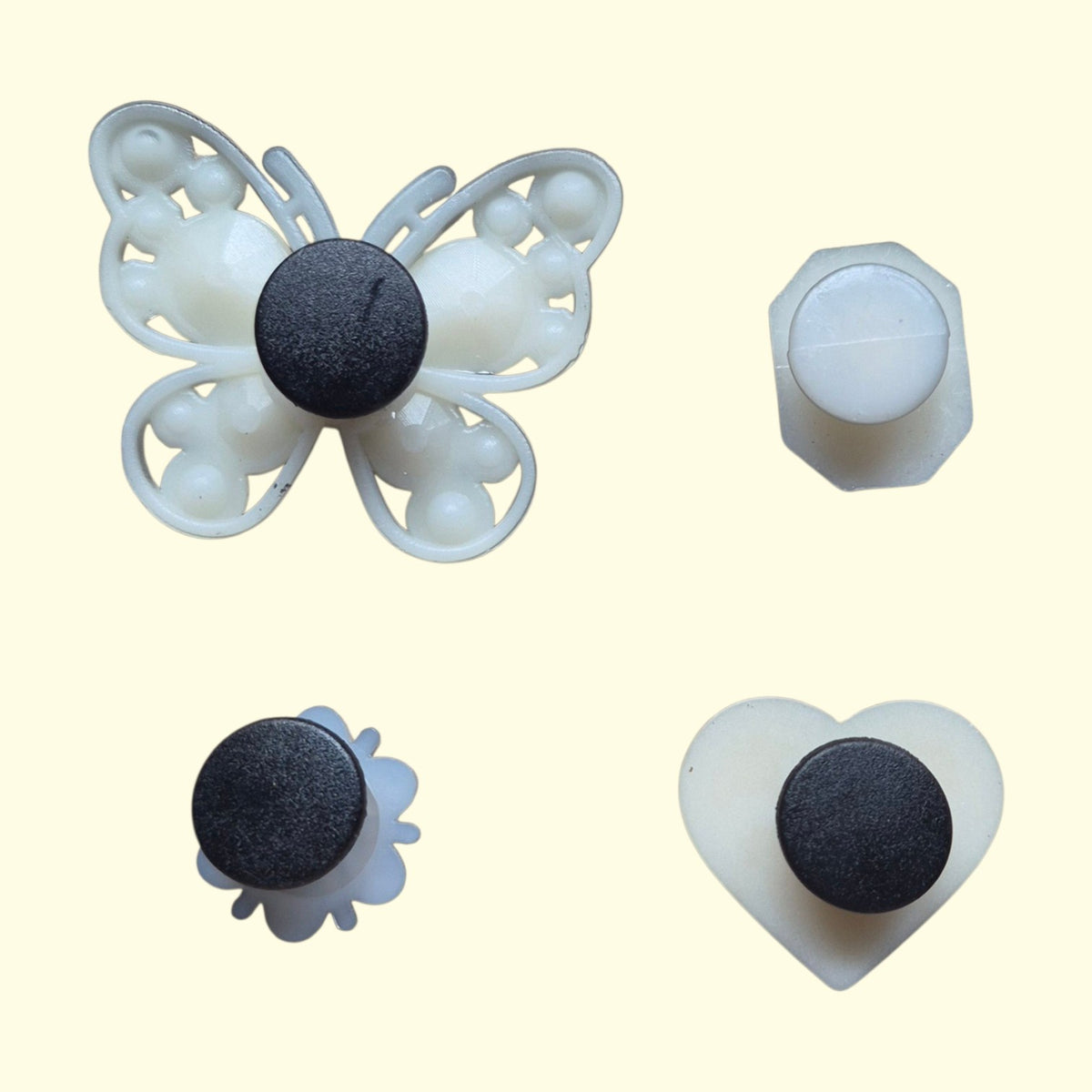 Silver Bling Butterfly Crocs Charms x4