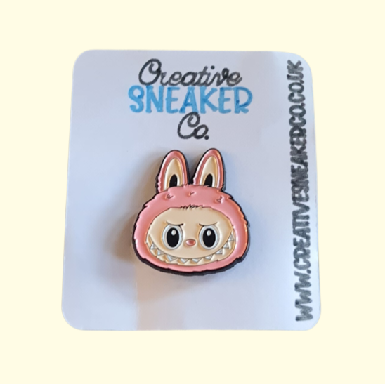 Labubu Pink Face Pin Badge