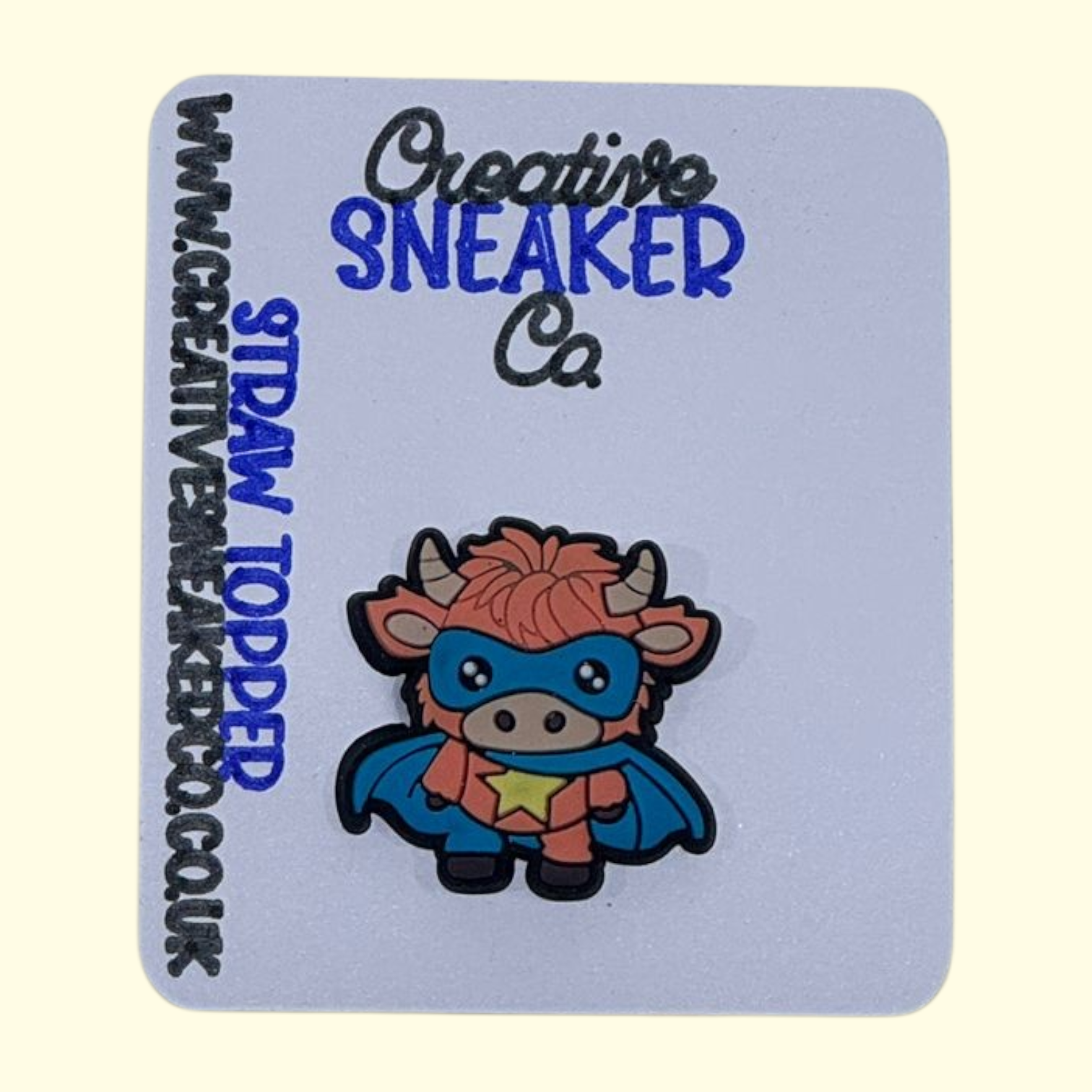 Highland Cow Hero Straw Topper