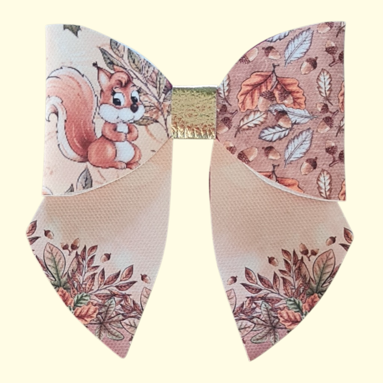 Autumn Squirrel Sailor Hair Bow