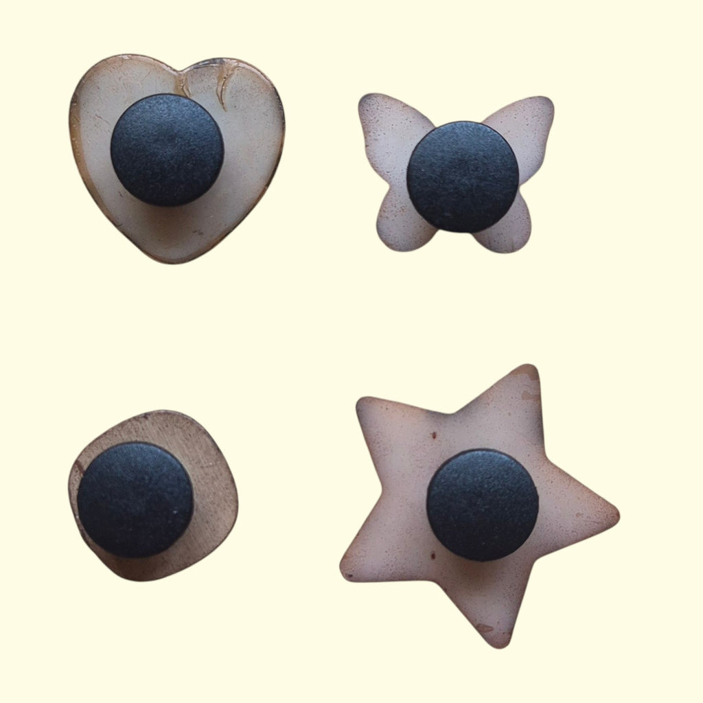 Leopard Print Star Bling Crocs Charms x4