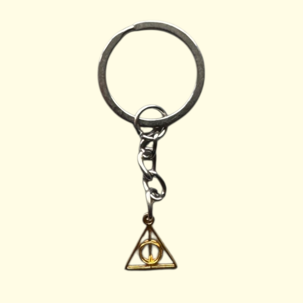 Harry Potter Deathly Hallows Gold Keyring