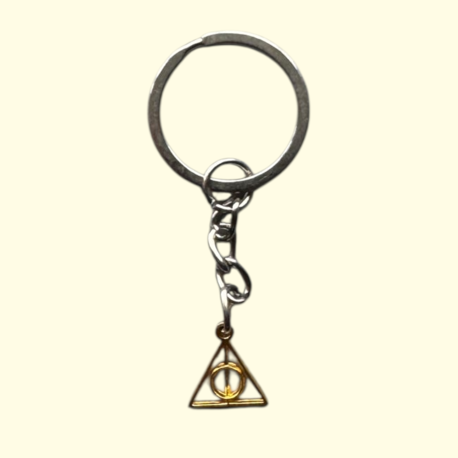 Harry Potter Deathly Hallows Gold Keyring