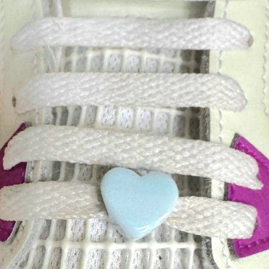 Heart Blue Shoelace Charms