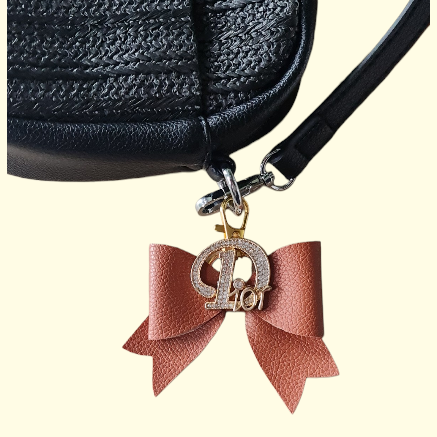 Light Brown Gold Dior Bag Charm