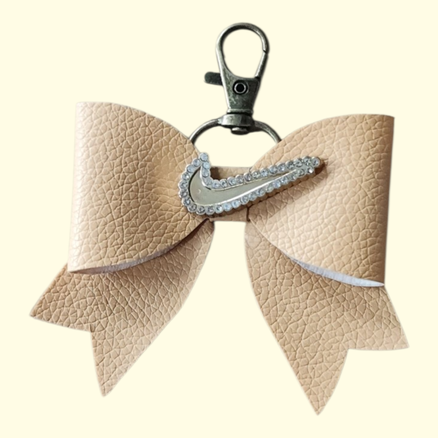 Beige Gold Swoosh Bag Charm