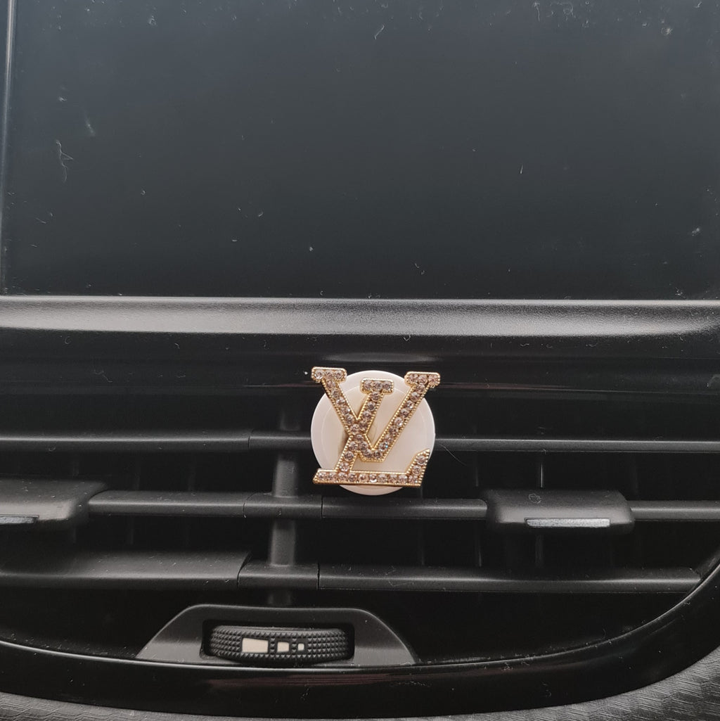 LV Gold Clip In Car Air Freshener