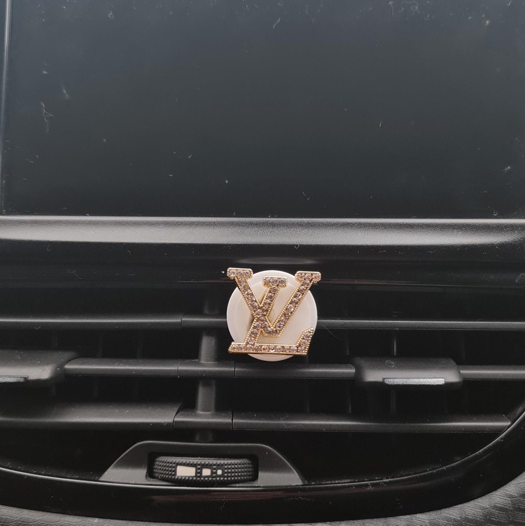 LV Gold Clip In Car Air Freshener