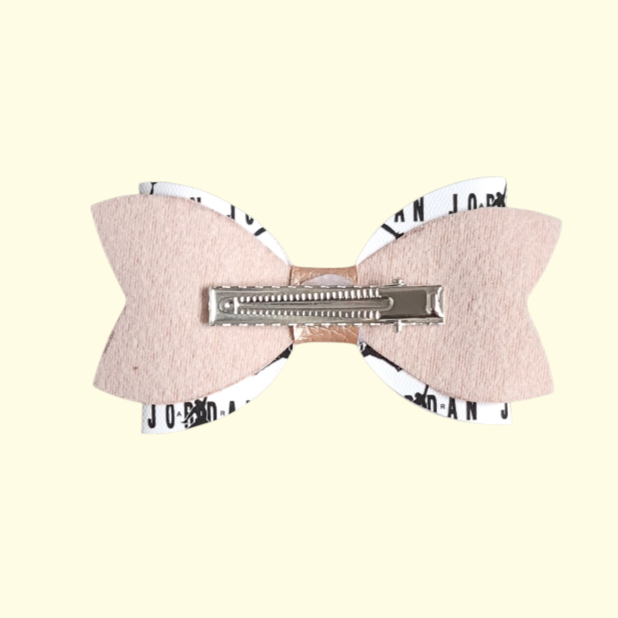 Jumpman Dusky Pink Hair Bow