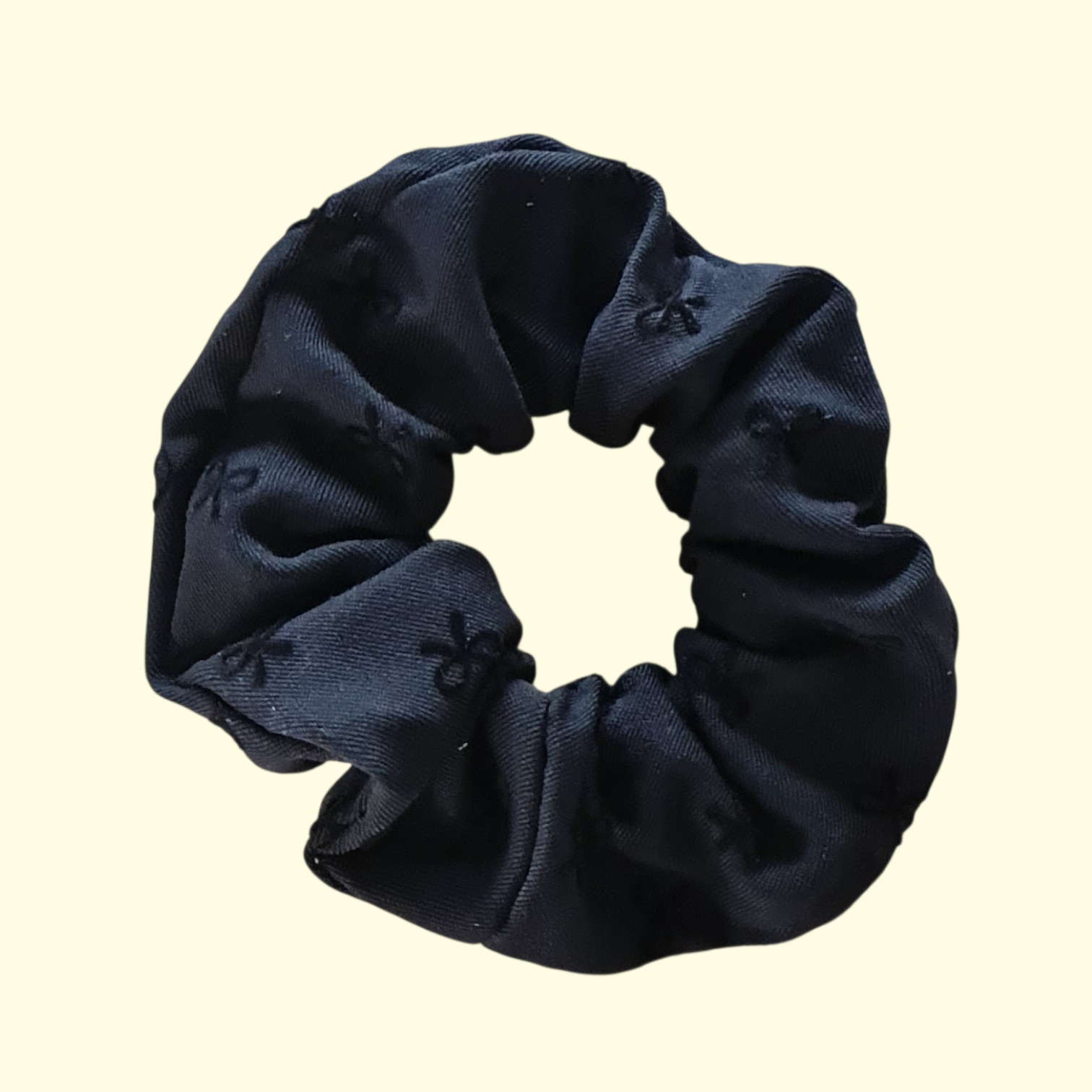 Black Bow Hair Scrunchie