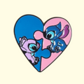 Stitch and Angel Heart Pin Badge