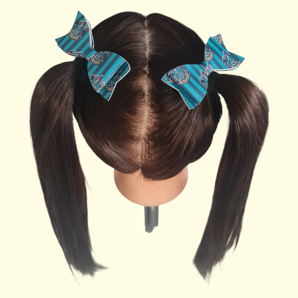 Harry Potter Slytherin Badge Hair Bow x2