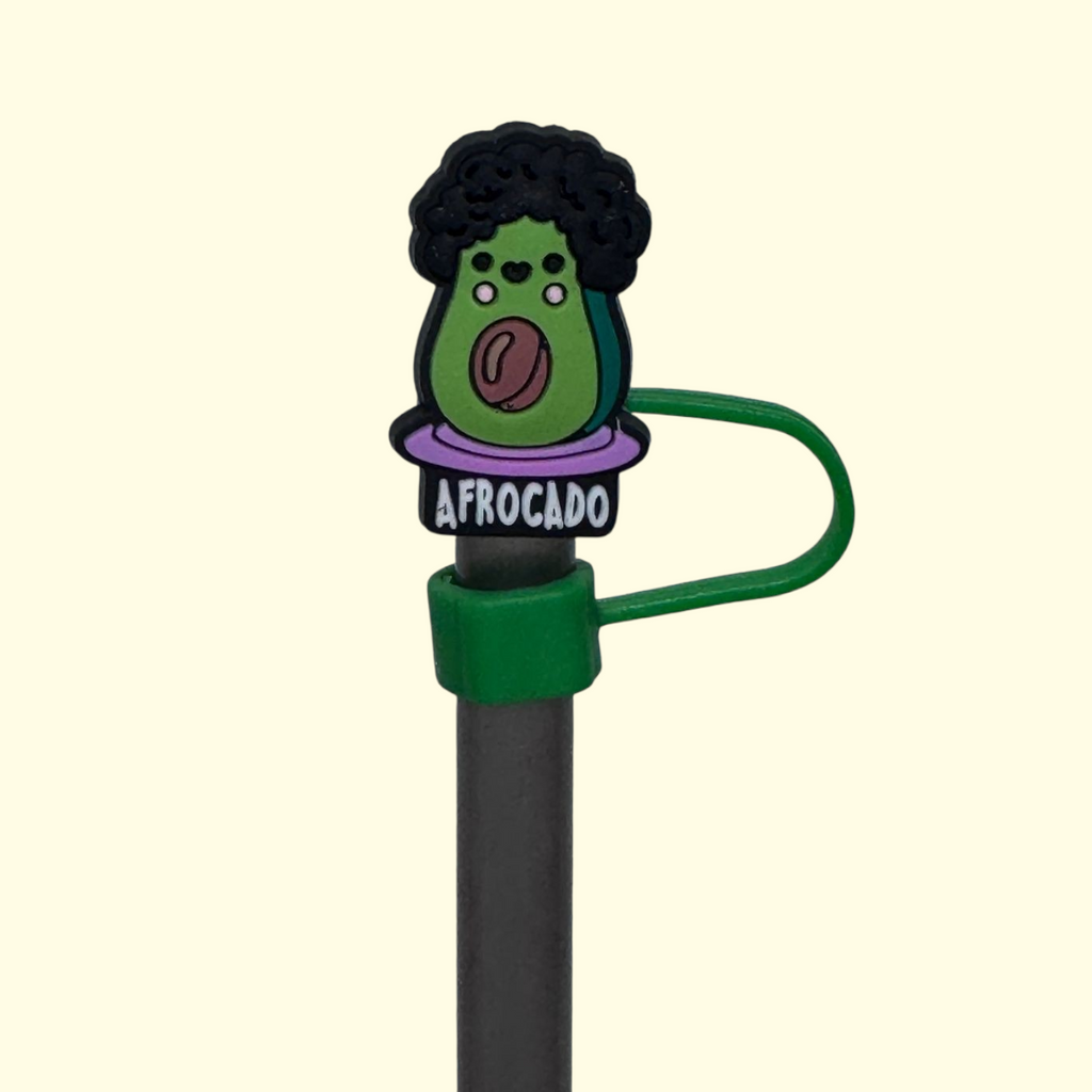 Avocado Afrocado Straw Topper