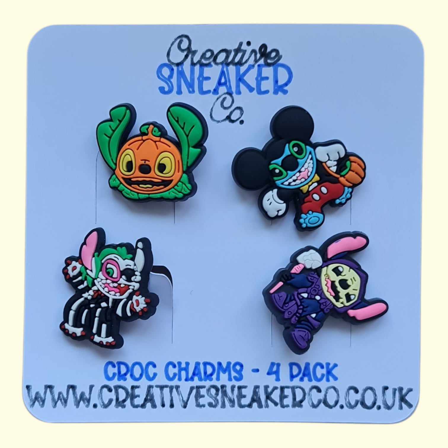 Stitch Halloween Crocs Charms x4