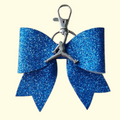 Navy Glitter Silver Jumpman Bag Charm