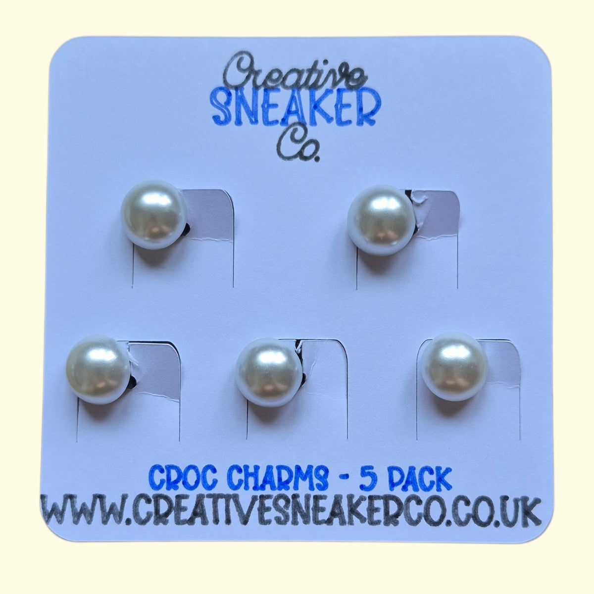 Pearl Crocs Charms x5