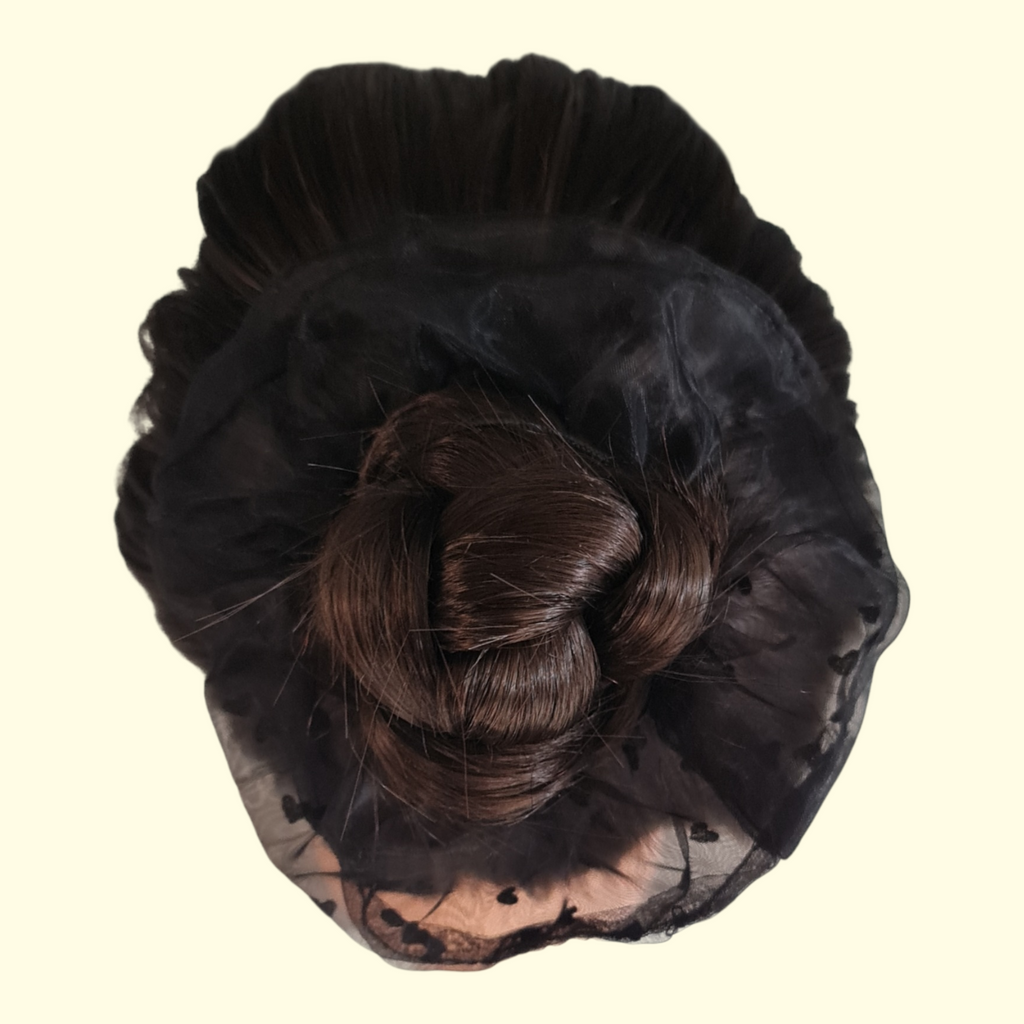 Puff Heart Black Hair Scrunchie