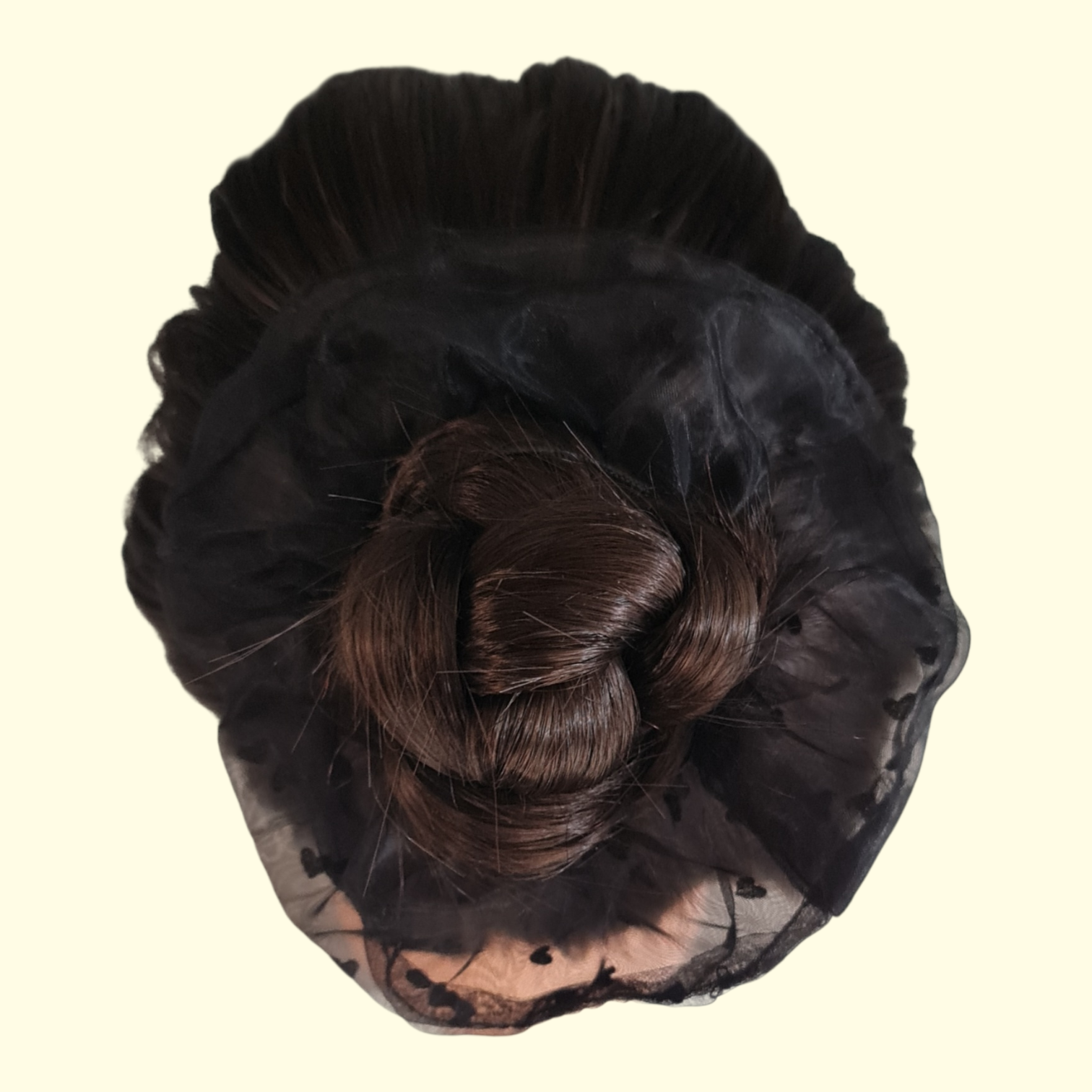 Puff Heart Black Hair Scrunchie