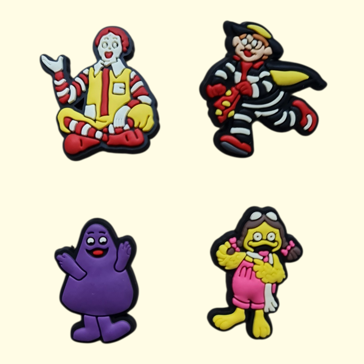 McDonald's Crocs Charms x4