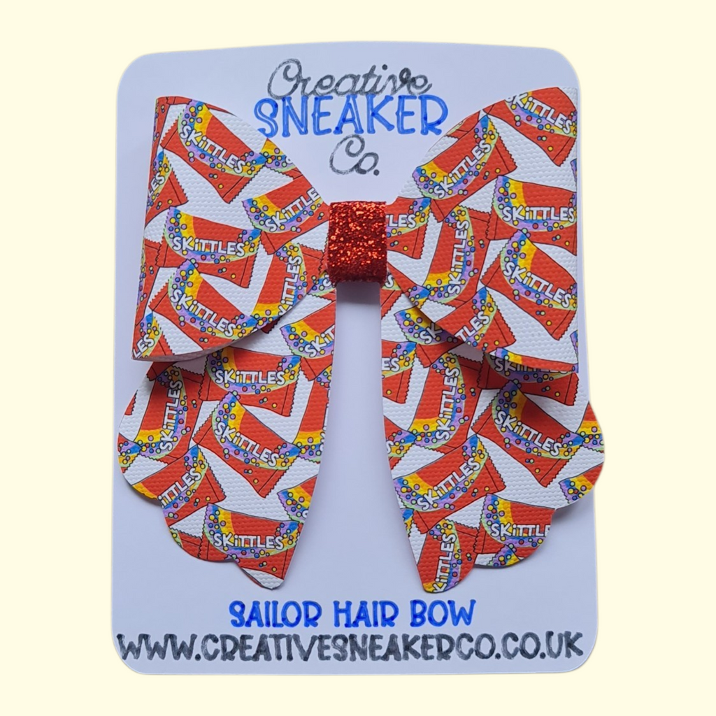 Skittles Sailor Hair Bow