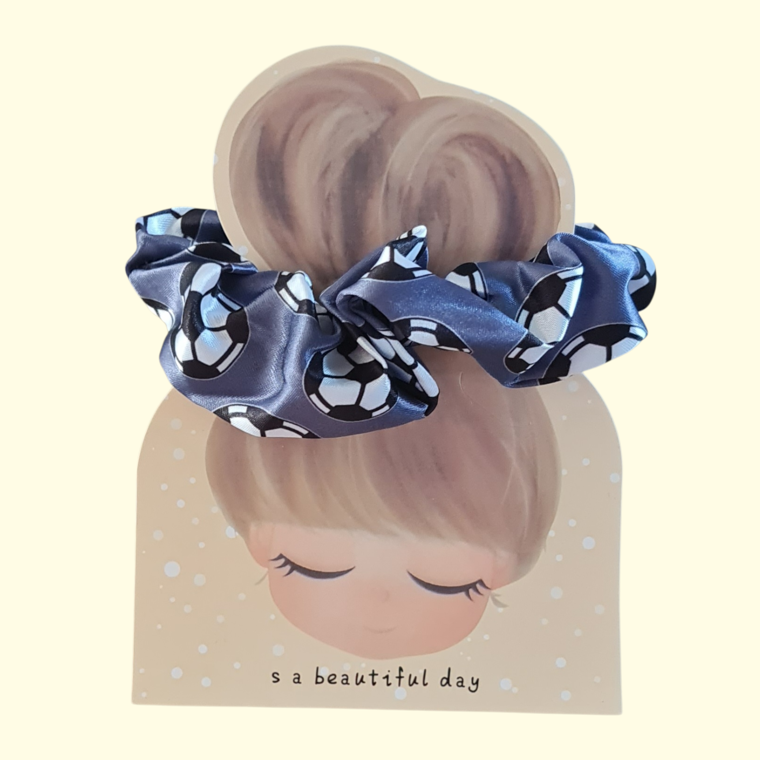 Football Grey Hair Scrunchie