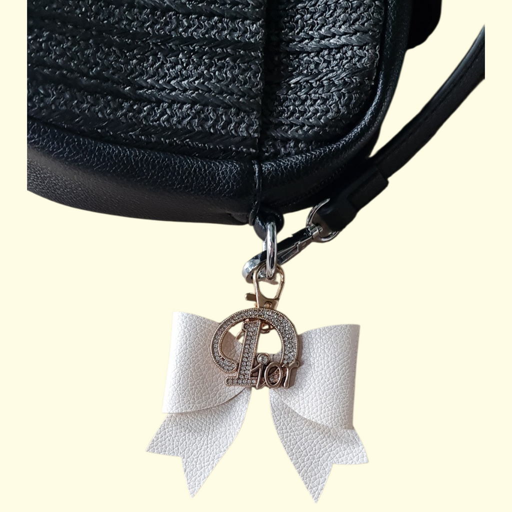 Pearl Ivory Gold Dior Bag Charm