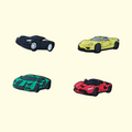 Super Cars Crocs Charms x4
