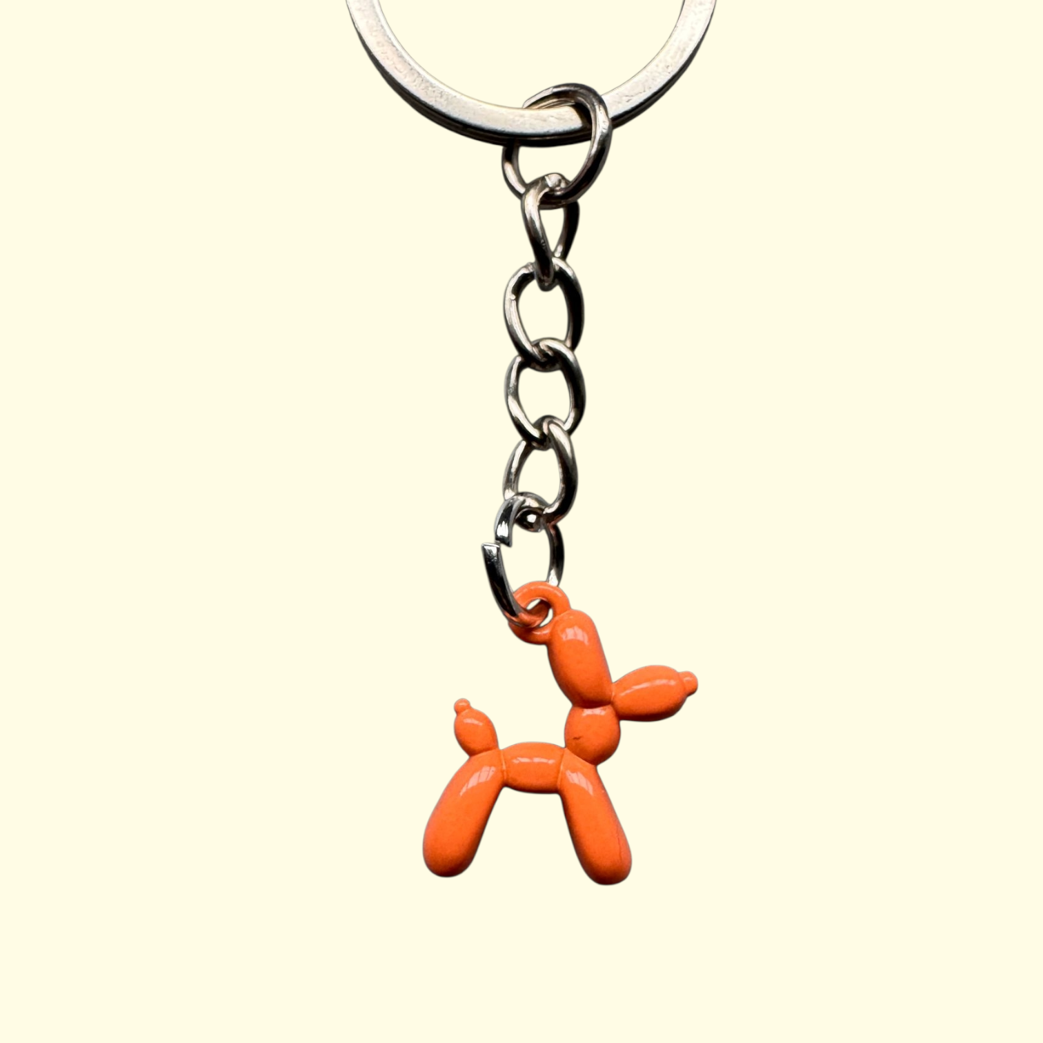 Balloon Dog Orange Keyring