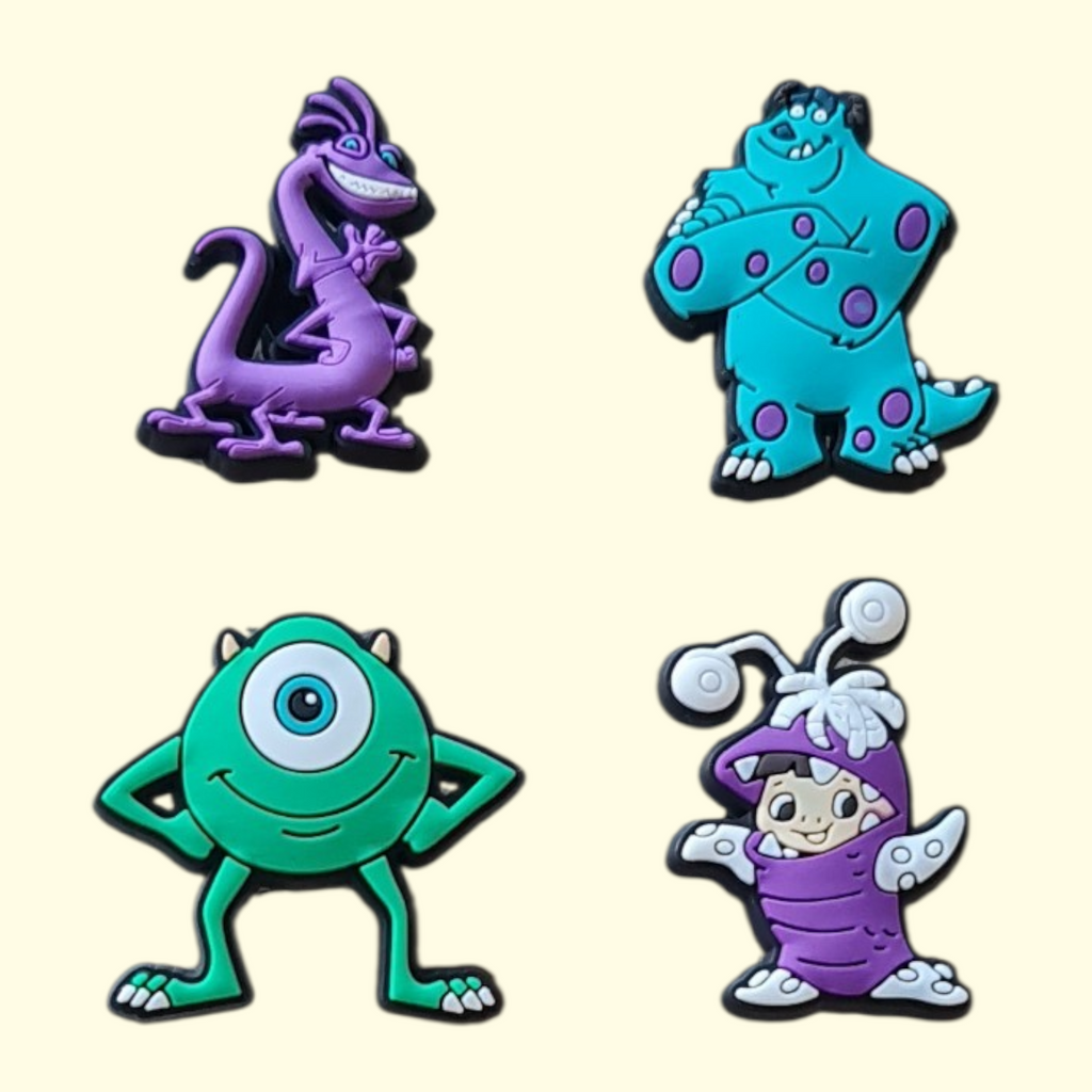 Monsters Inc Crocs Charms x4