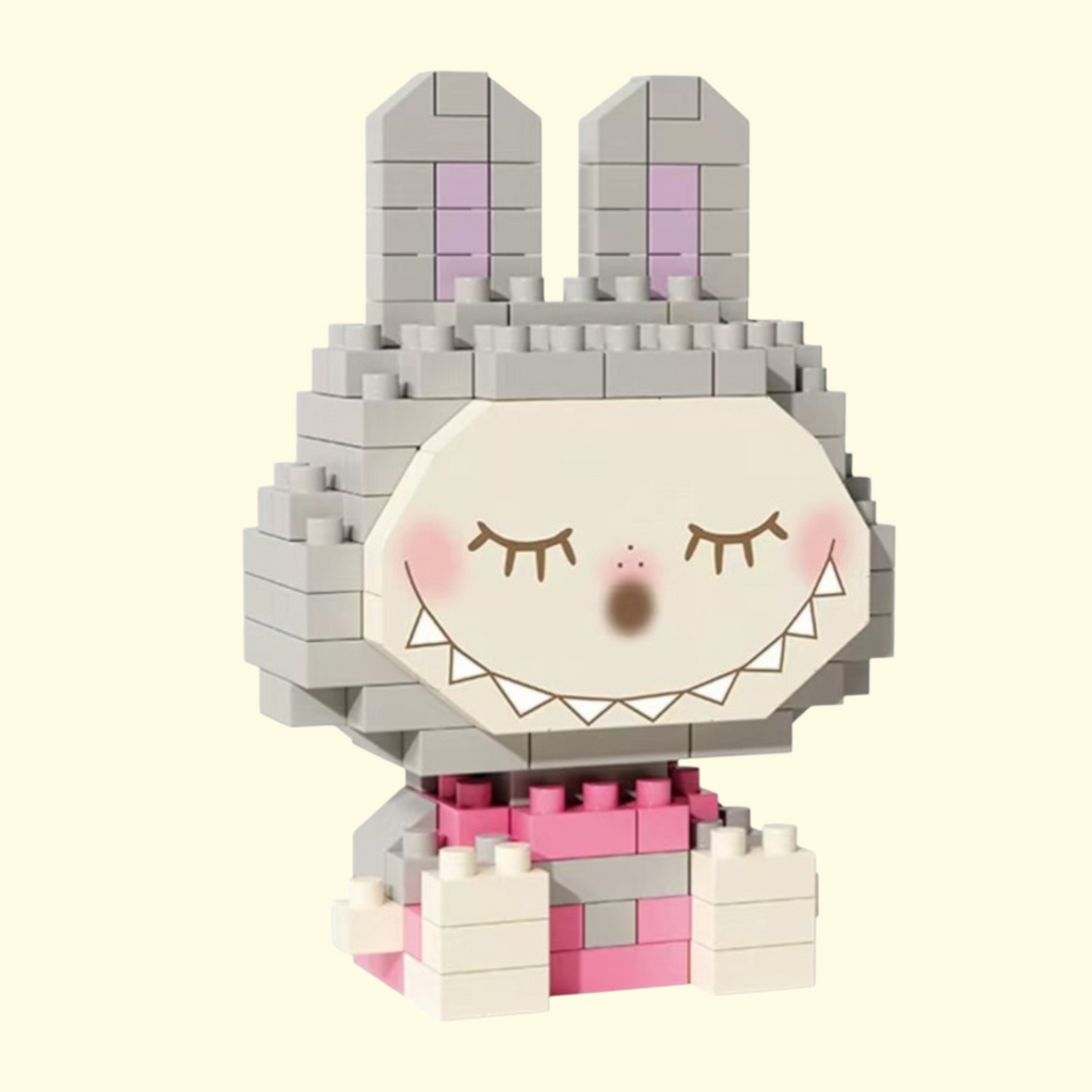 Labubu Micro Bricks Grey