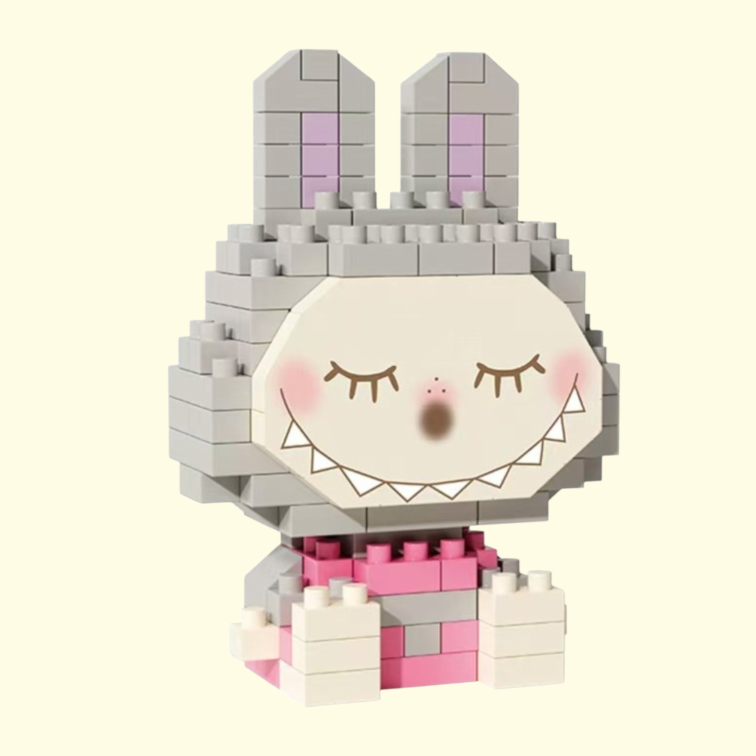 Labubu Micro Bricks Grey