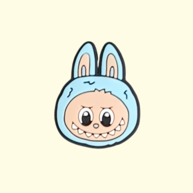 Labubu Face Crocs Charms x4