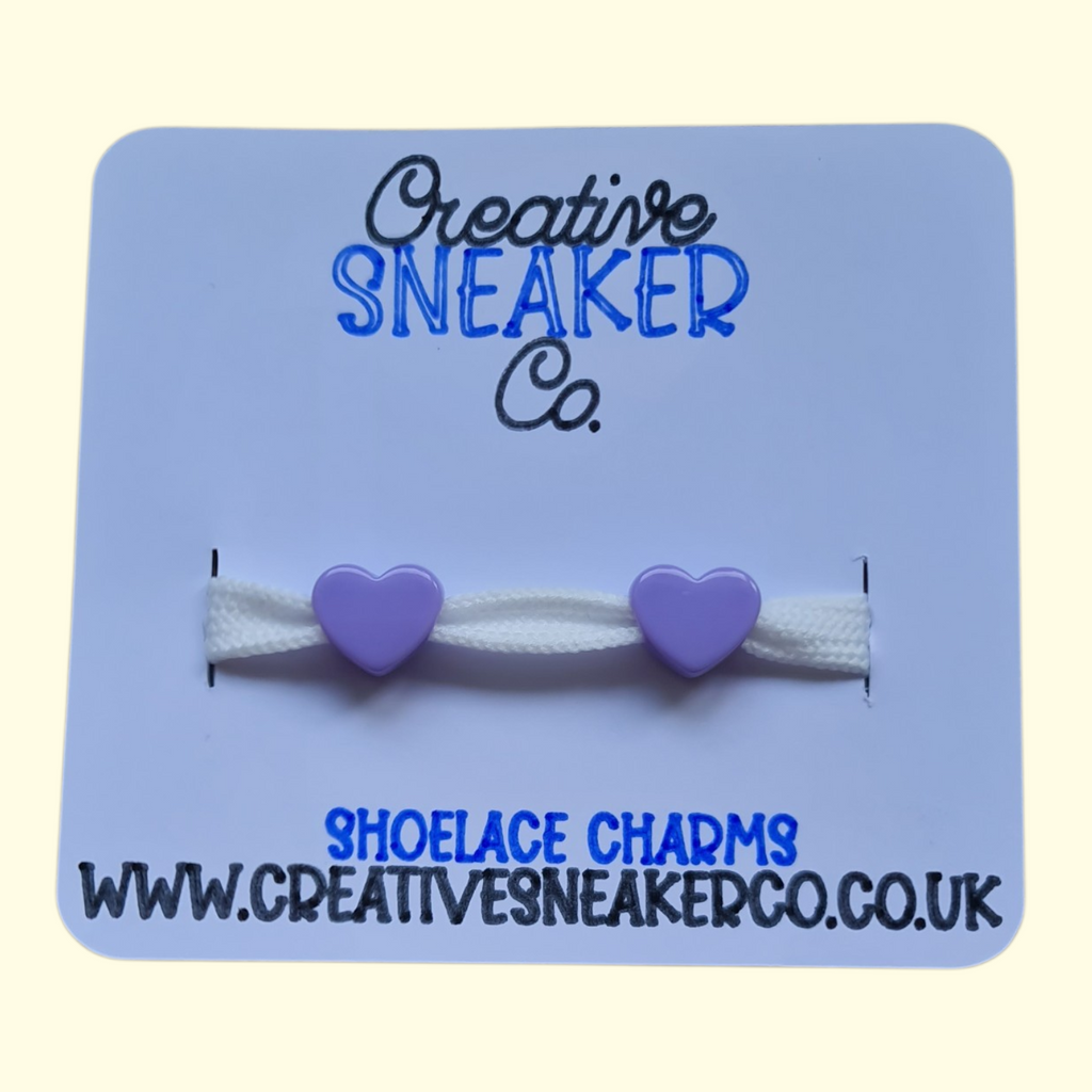 Heart Purple Shoelace Charms