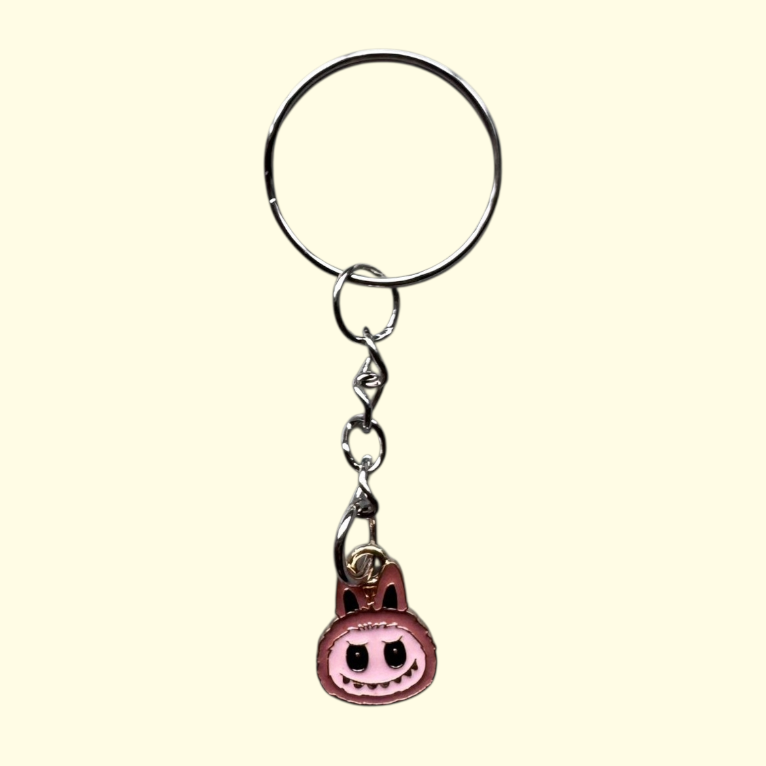 Labubu Face Brown Keyring