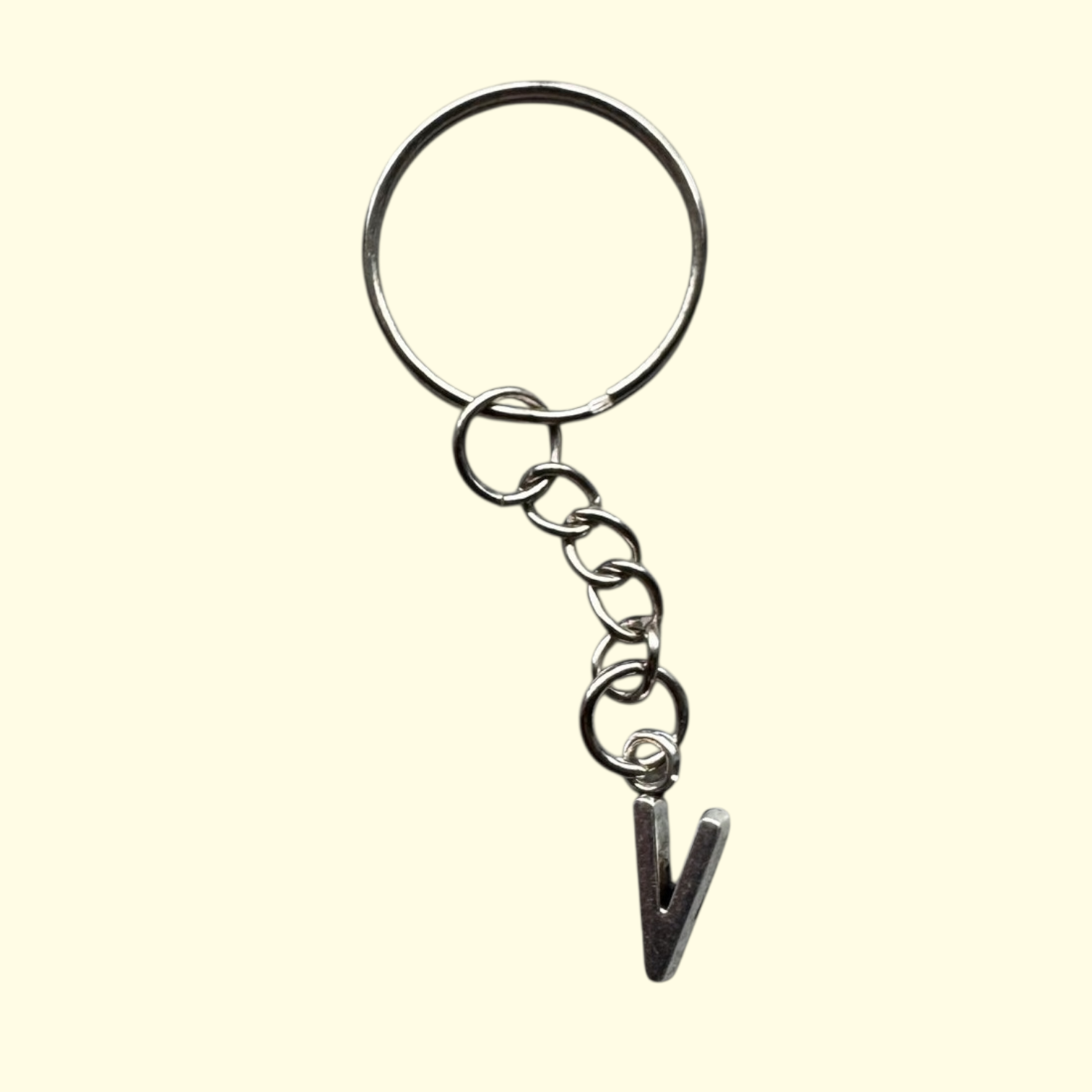 Letter V Keyring
