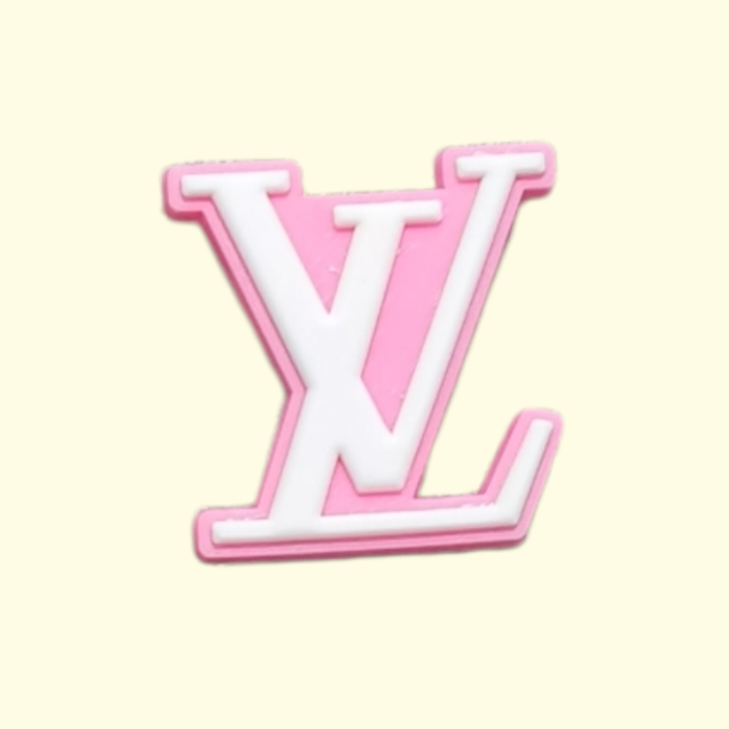 Pink Designers Crocs Charms x4