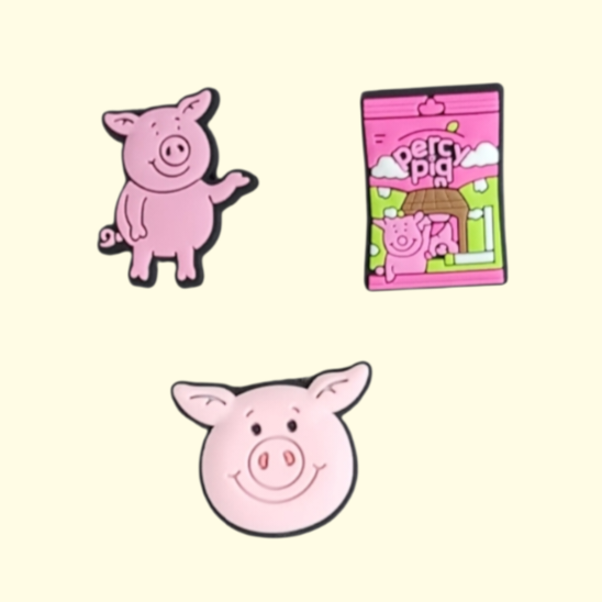 Percy Pig Crocs Charms x3