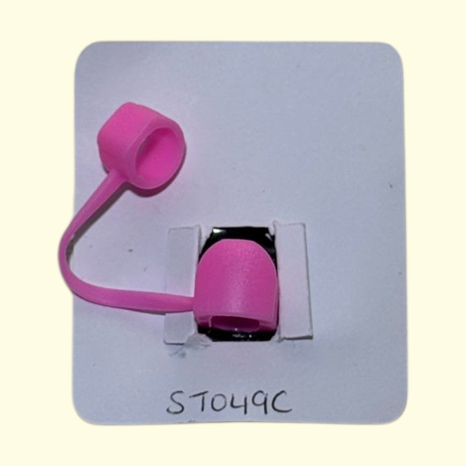 Highland Cow Pink Bow Straw Topper