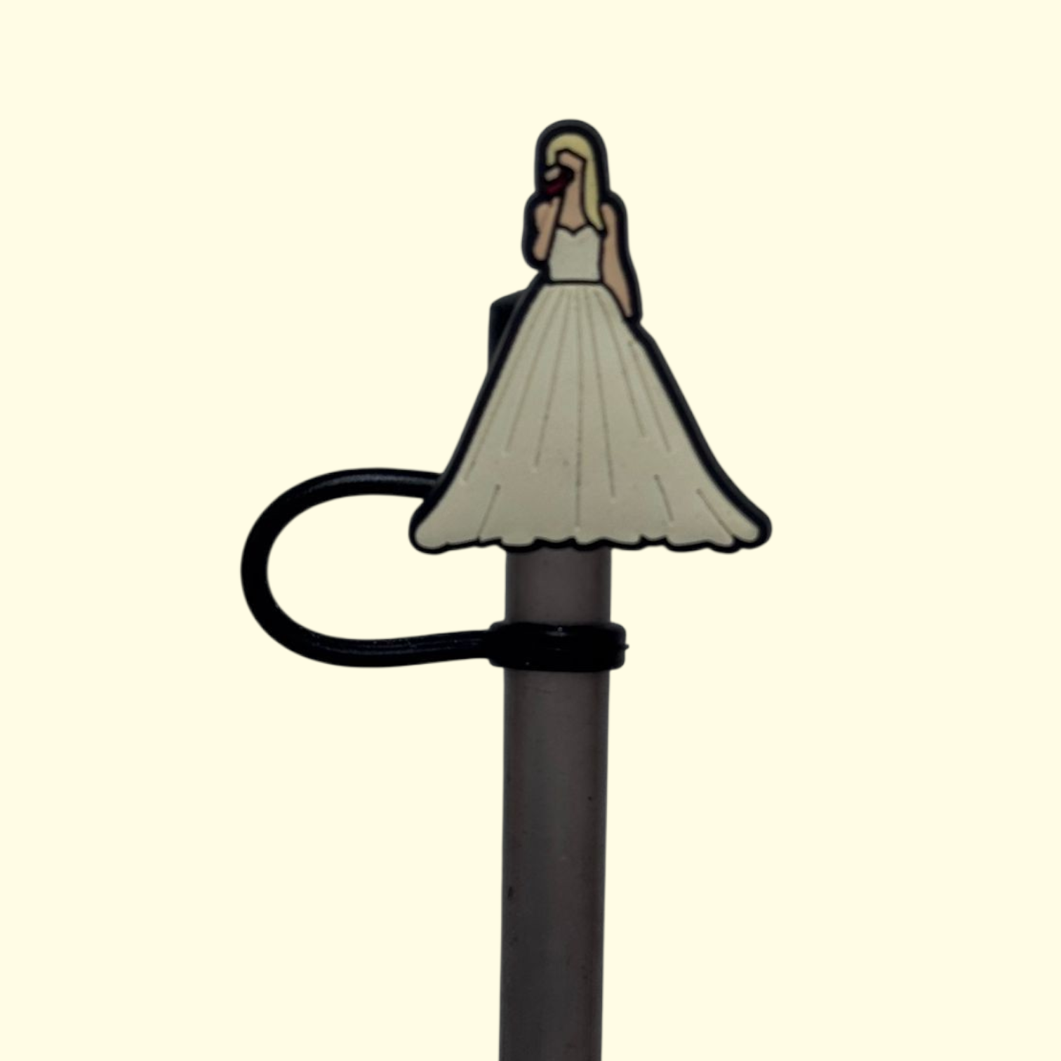 Taylor Swift Cream Straw Topper