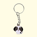 Dog White Keyring