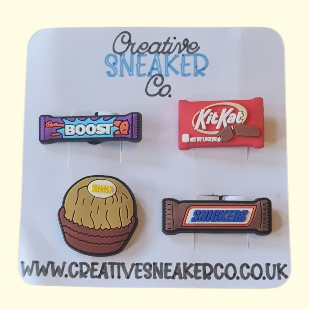 Chocolate Bars Crocs Charms x4