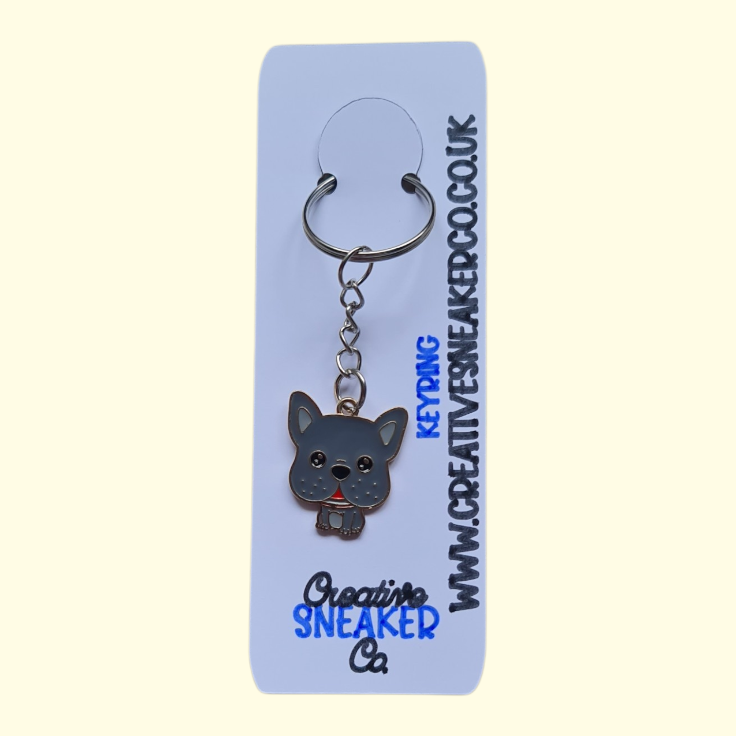 Dog French Bulldog Keyring