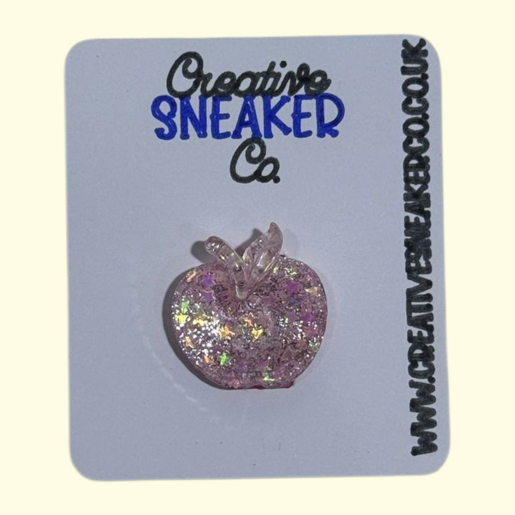 Pink Bling Apple Straw Topper